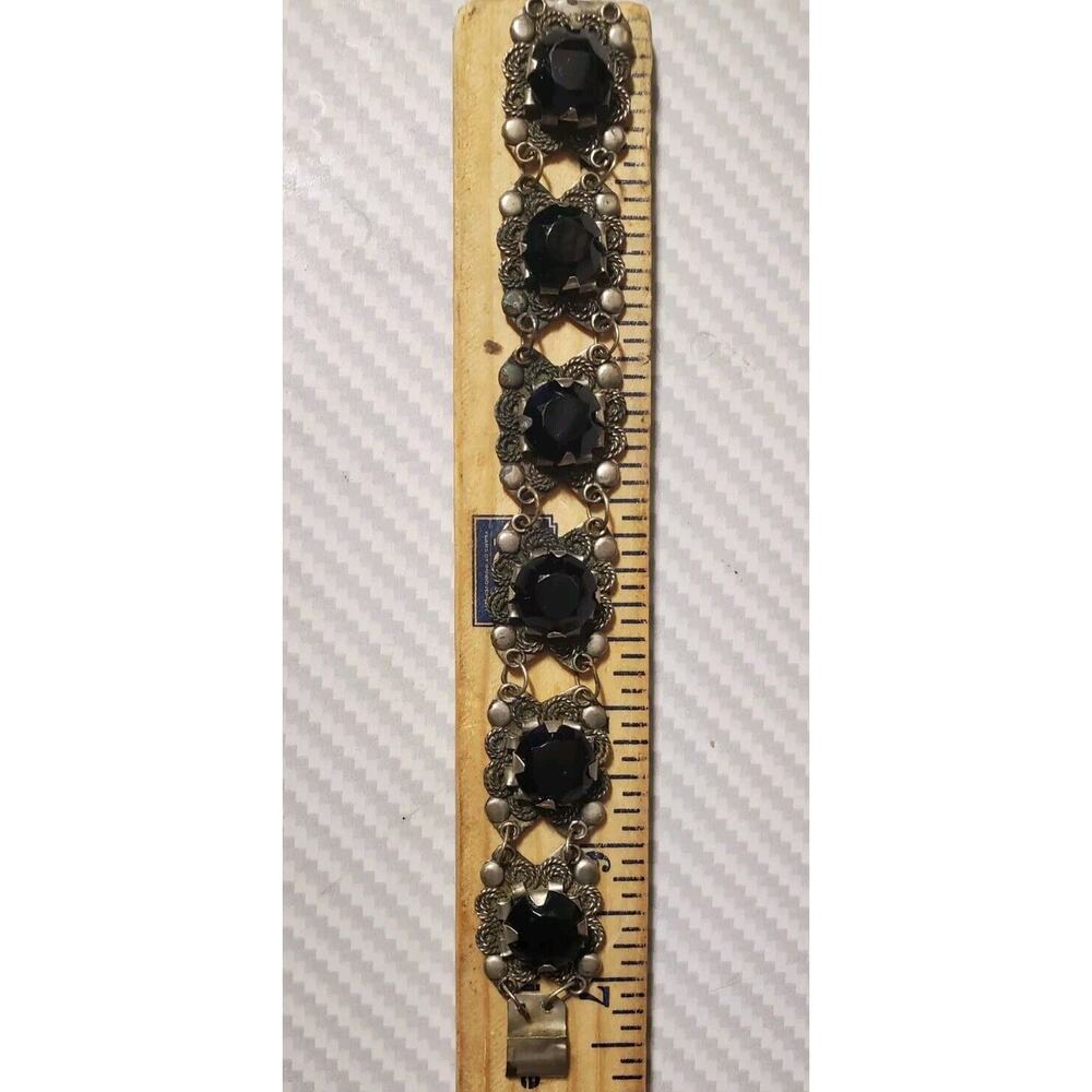vintage black onyx bracelet